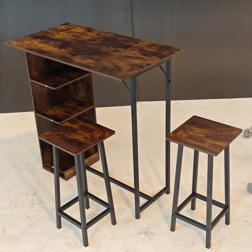 Wood bar table set - bar,