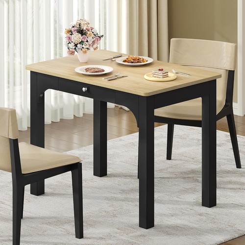 Small dining table with drawer - small,