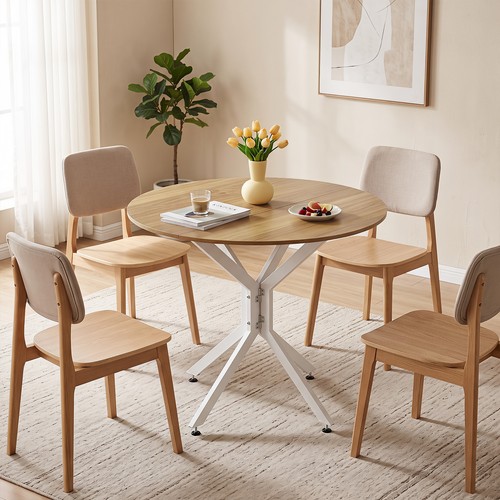 White round extendable - white,