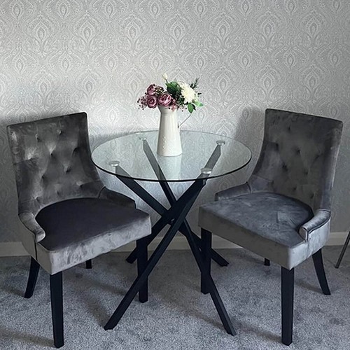 Small round glass dining - round,